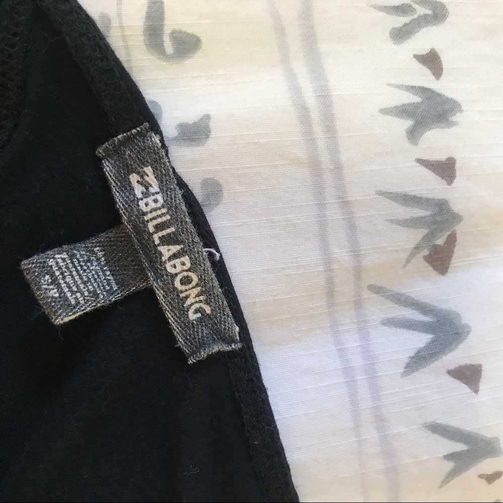 Billabong, boat neck, black, open back, bodysuit - Picture 3 of 4